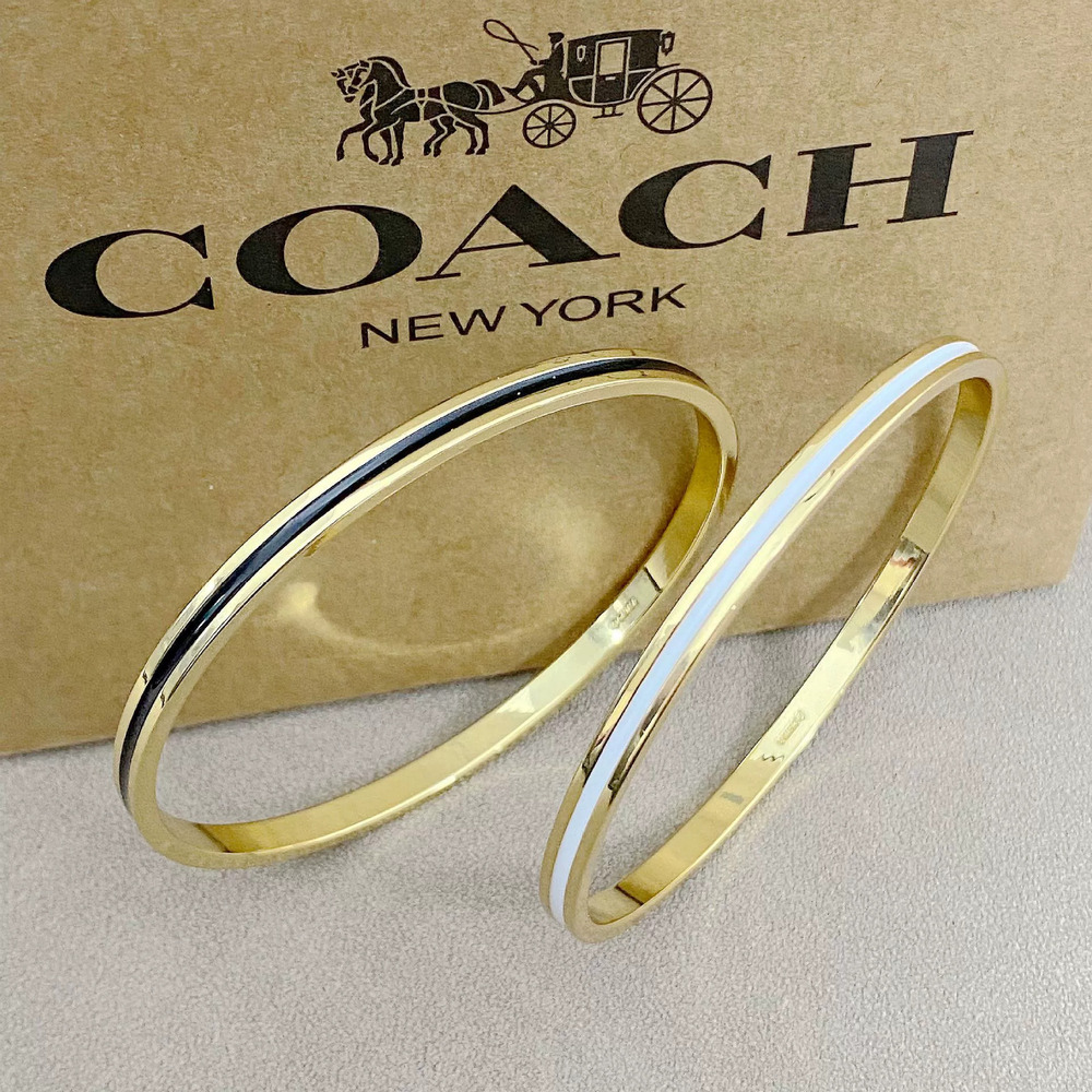 Coach Inlaid Enamel Thin Bangle